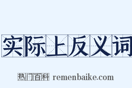 实际上反义词是什么意思的图片